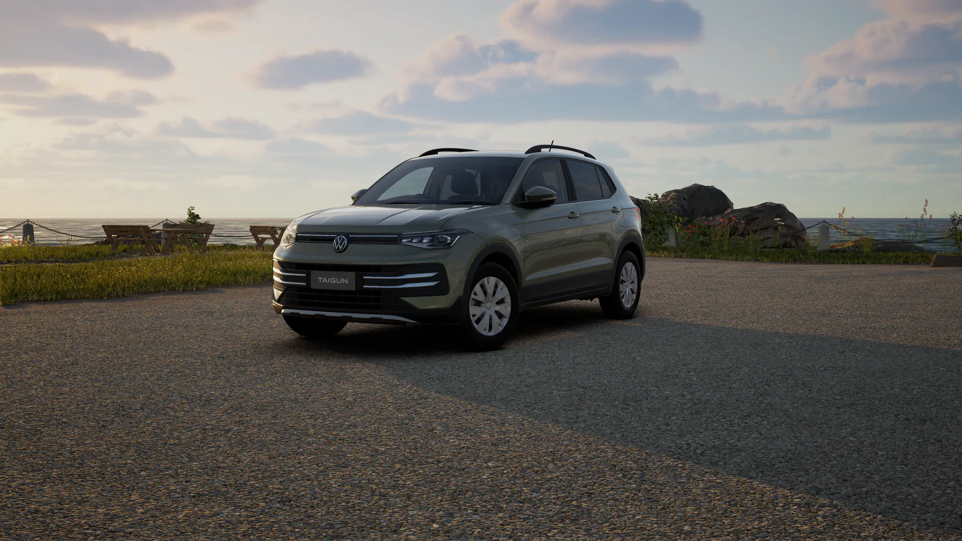Volkswagen New Taigun in Avocado Pearl Effect exterior colour
